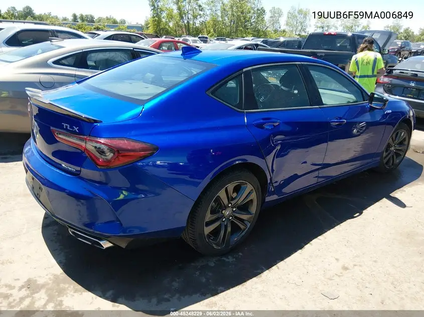 2021 Acura Tlx A-Spec Package VIN: 19UUB6F59MA006849 Lot: 45248229