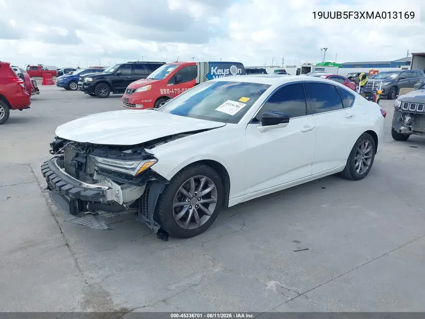2021 Acura Tlx Standard VIN: 19UUB5F3XMA013169 Lot: 45336701