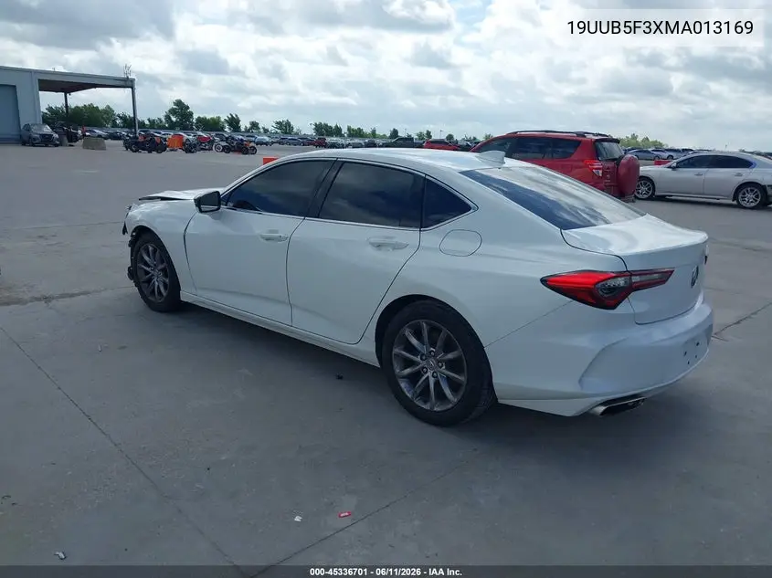 2021 Acura Tlx Standard VIN: 19UUB5F3XMA013169 Lot: 45336701