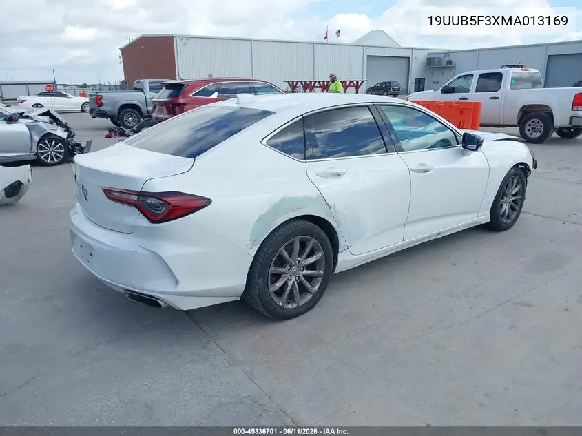 2021 Acura Tlx Standard VIN: 19UUB5F3XMA013169 Lot: 45336701