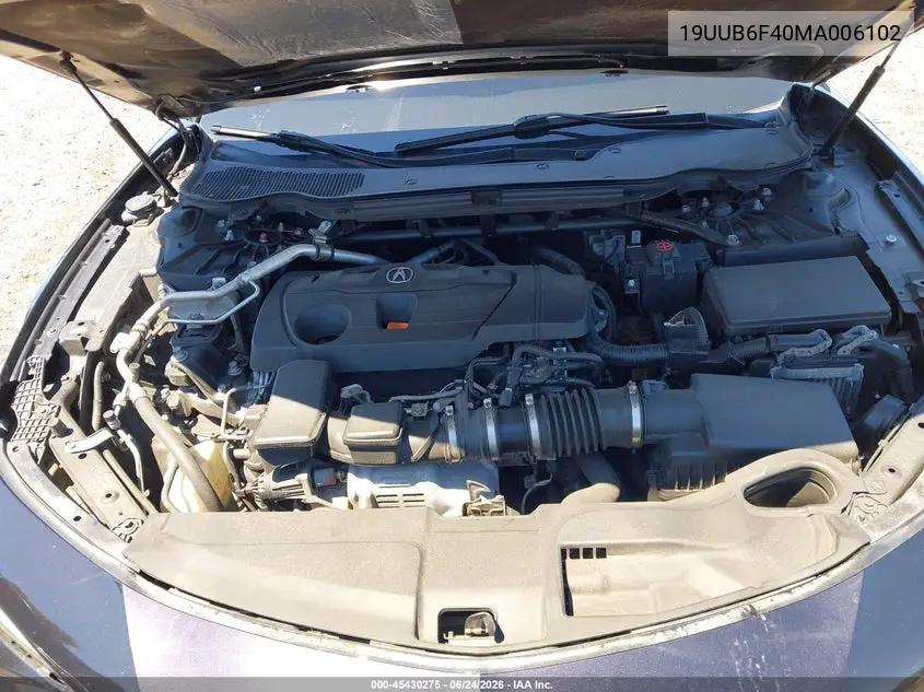 2021 Acura Tlx Technology Package VIN: 19UUB6F40MA006102 Lot: 45430275