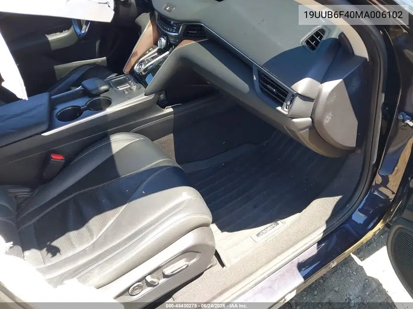 2021 Acura Tlx Technology Package VIN: 19UUB6F40MA006102 Lot: 45430275