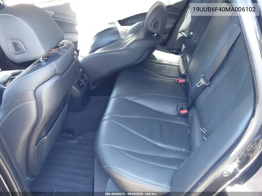 2021 Acura Tlx Technology Package VIN: 19UUB6F40MA006102 Lot: 45430275