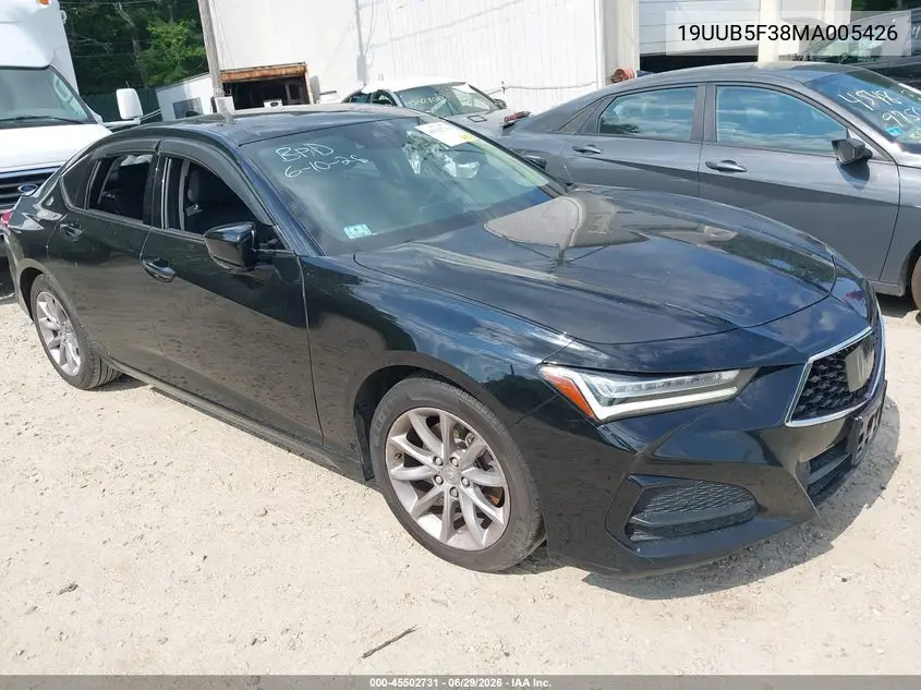 2021 Acura Tlx Standard VIN: 19UUB5F38MA005426 Lot: 45502731