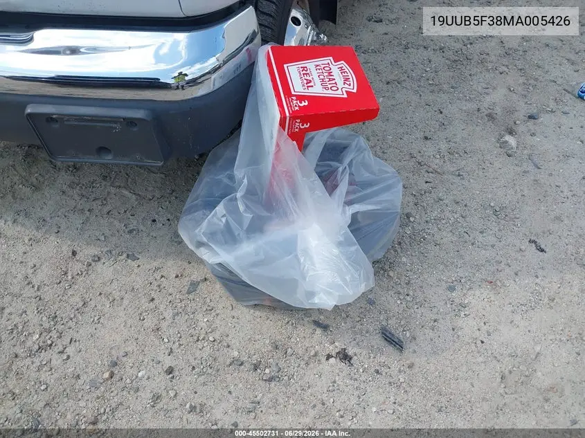 2021 Acura Tlx Standard VIN: 19UUB5F38MA005426 Lot: 45502731