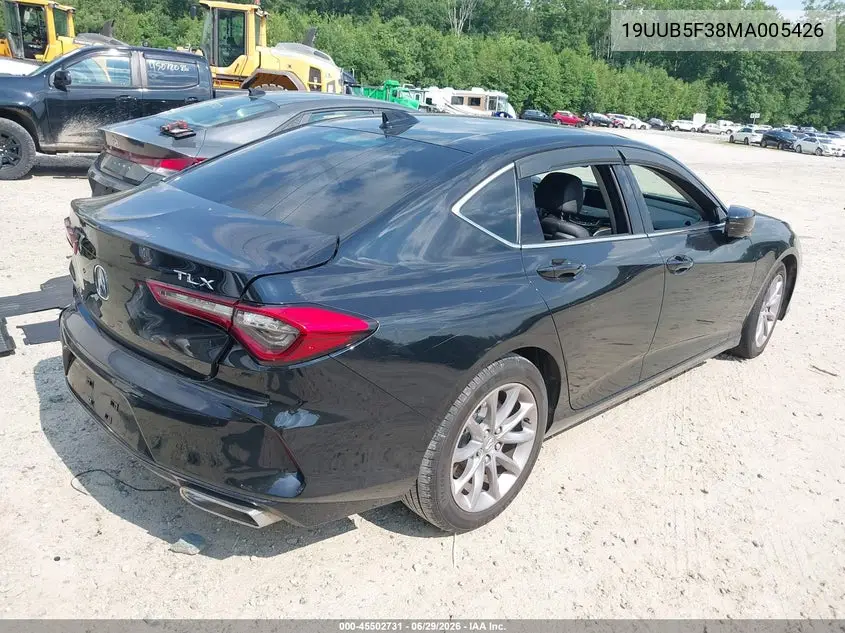 2021 Acura Tlx Standard VIN: 19UUB5F38MA005426 Lot: 45502731