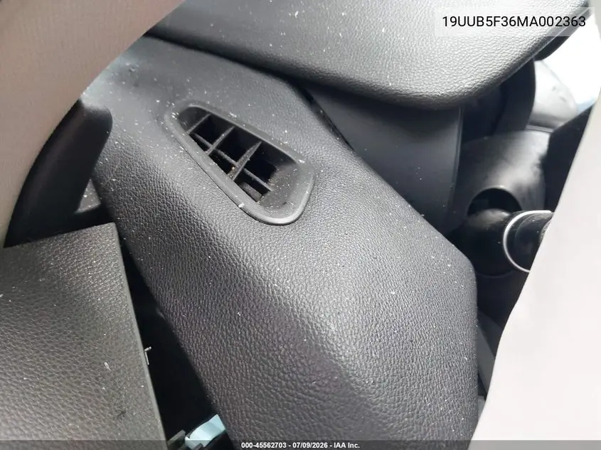 2021 Acura Tlx Standard VIN: 19UUB5F36MA002363 Lot: 45562703