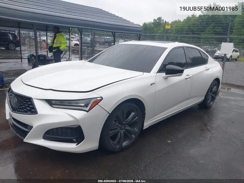 2021 Acura Tlx A-Spec Package VIN: 19UUB5F50MA001985 Lot: 45563002