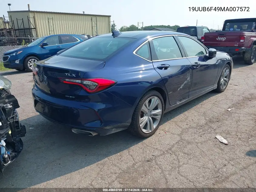 2021 Acura Tlx Technology Package VIN: 19UUB6F49MA007572 Lot: 45603705