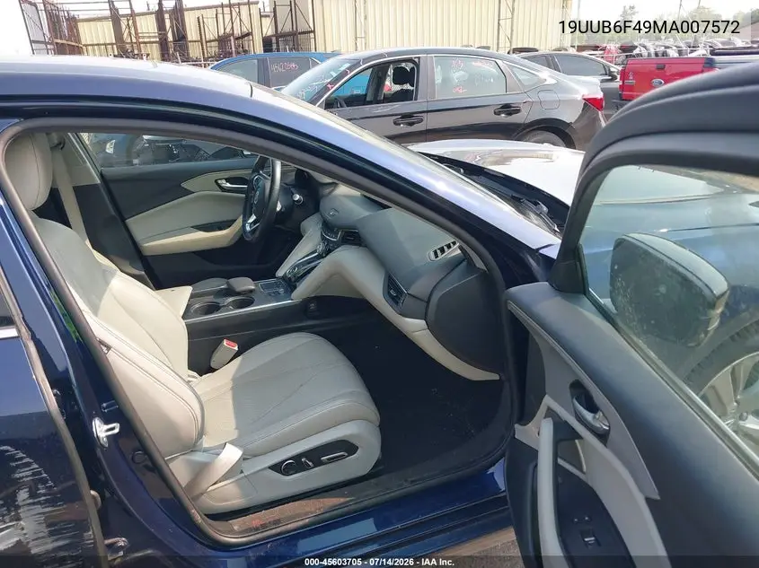 2021 Acura Tlx Technology Package VIN: 19UUB6F49MA007572 Lot: 45603705
