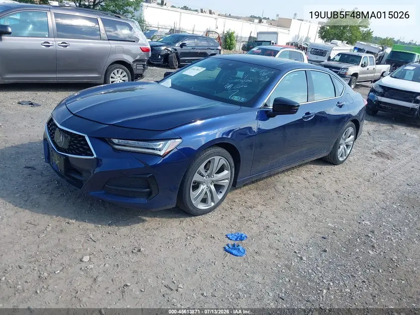 2021 Acura Tlx Technology Package VIN: 19UUB5F48MA015026 Lot: 45613871