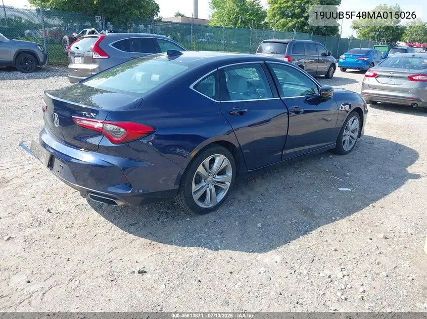 2021 Acura Tlx Technology Package VIN: 19UUB5F48MA015026 Lot: 45613871