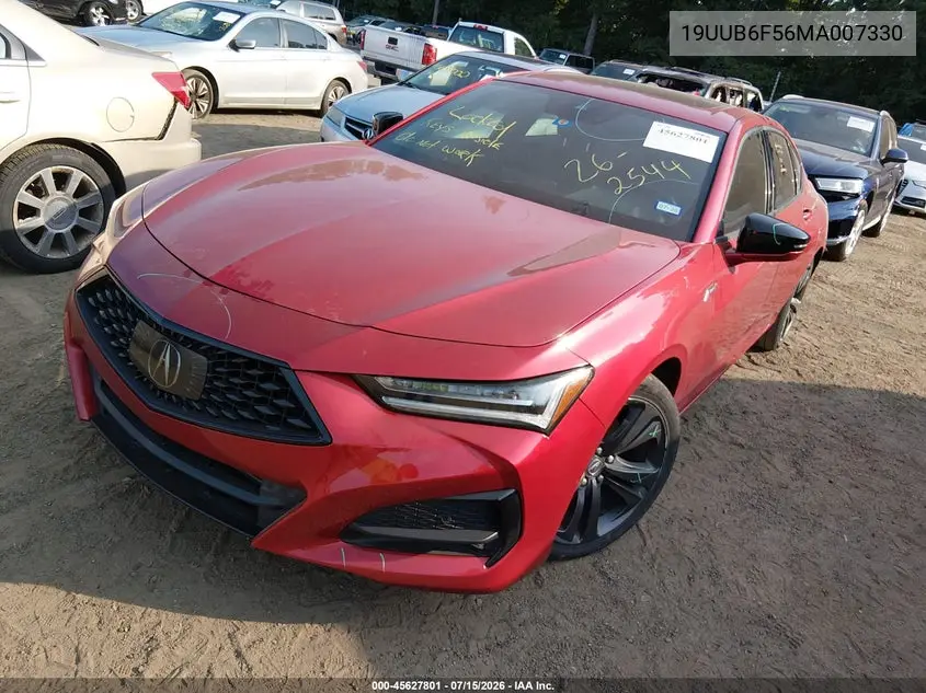2021 Acura Tlx A-Spec Package VIN: 19UUB6F56MA007330 Lot: 45627801