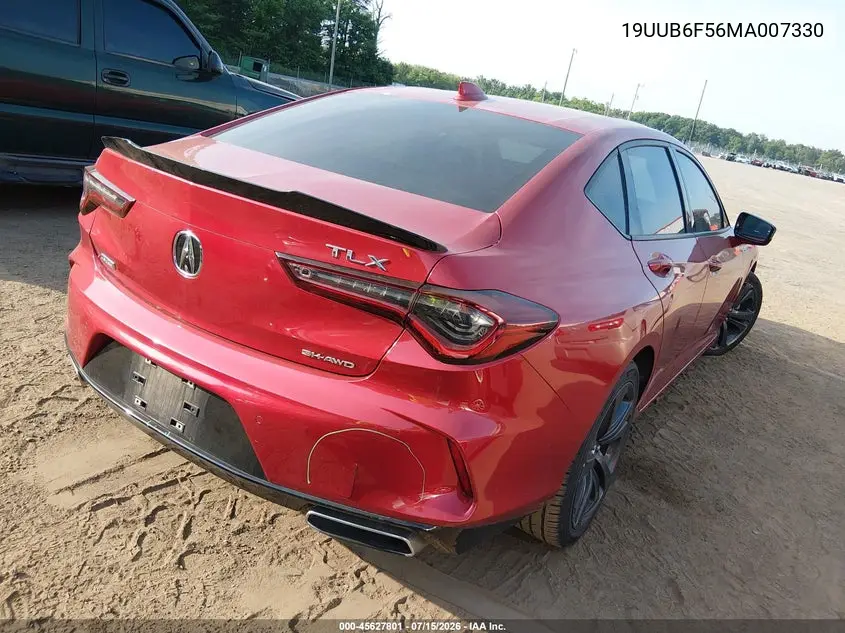 2021 Acura Tlx A-Spec Package VIN: 19UUB6F56MA007330 Lot: 45627801