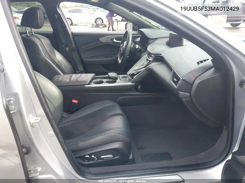 2021 Acura Tlx A-Spec Package VIN: 19UUB5F53MA012429 Lot: 45632157