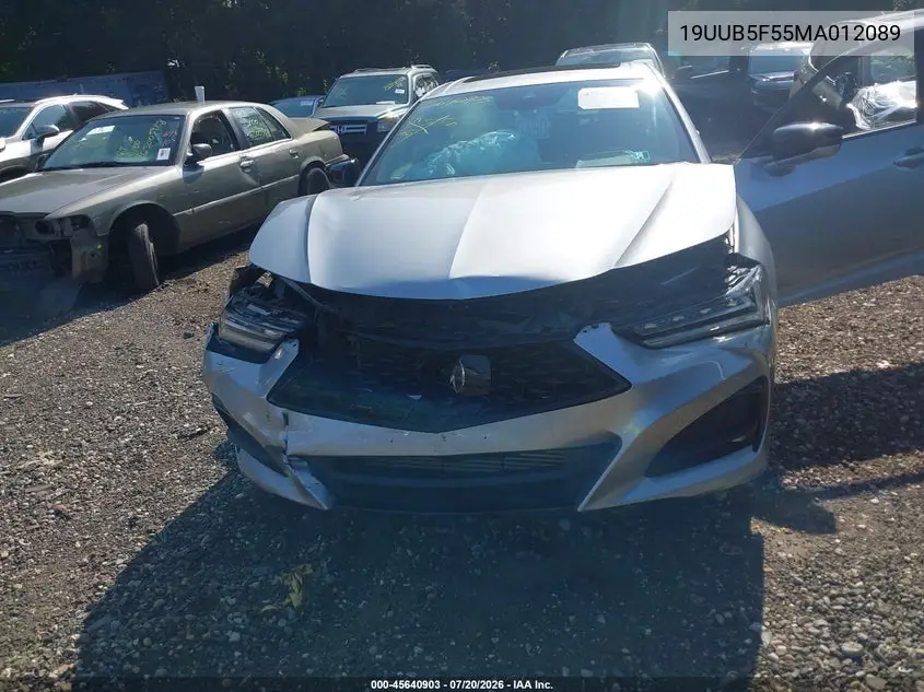 2021 Acura Tlx A-Spec Package VIN: 19UUB5F55MA012089 Lot: 45640903
