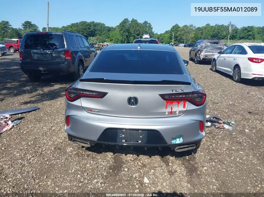 2021 Acura Tlx A-Spec Package VIN: 19UUB5F55MA012089 Lot: 45640903