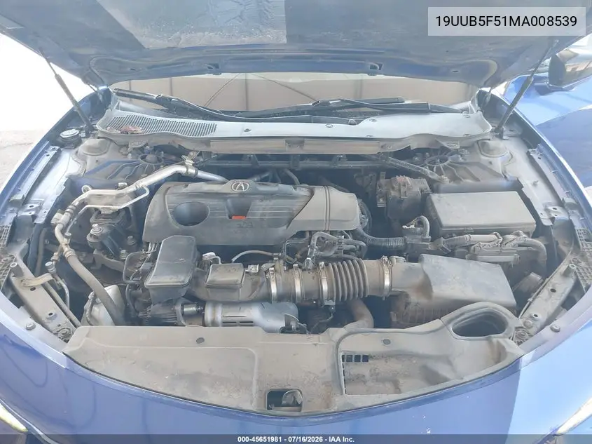 2021 Acura Tlx A-Spec Package VIN: 19UUB5F51MA008539 Lot: 45651981