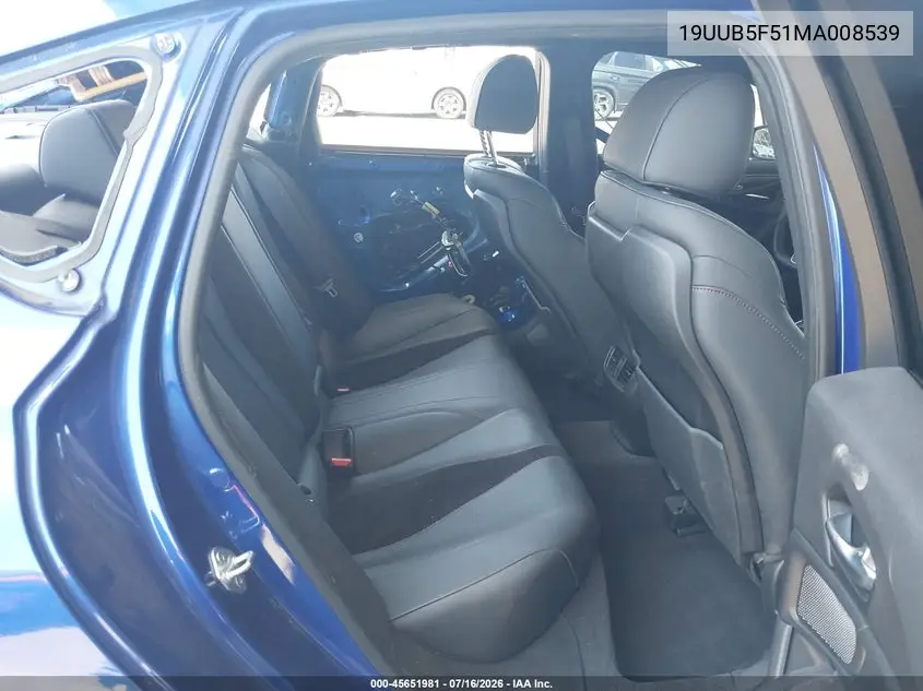 2021 Acura Tlx A-Spec Package VIN: 19UUB5F51MA008539 Lot: 45651981