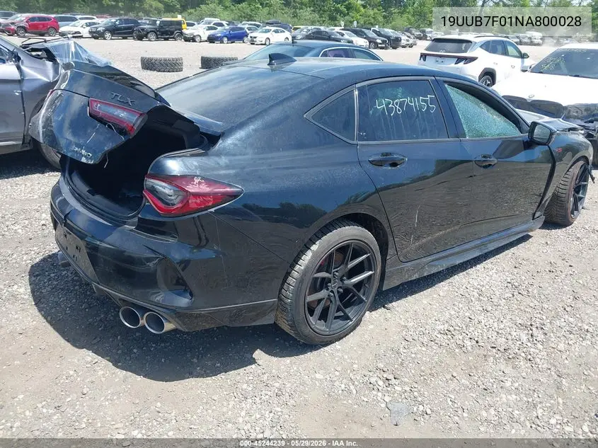 19UUB7F01NA800028 2022 Acura Tlx