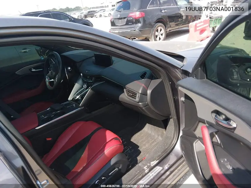2022 Acura Tlx Type S VIN: 19UUB7F03NA001836 Lot: 45636786
