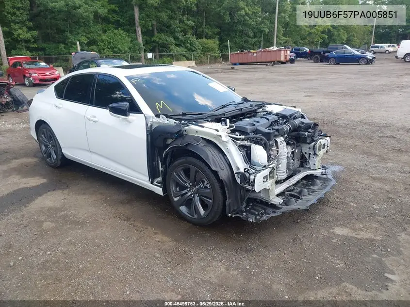 2023 Acura Tlx A-Spec Package VIN: 19UUB6F57PA005851 Lot: 45499753