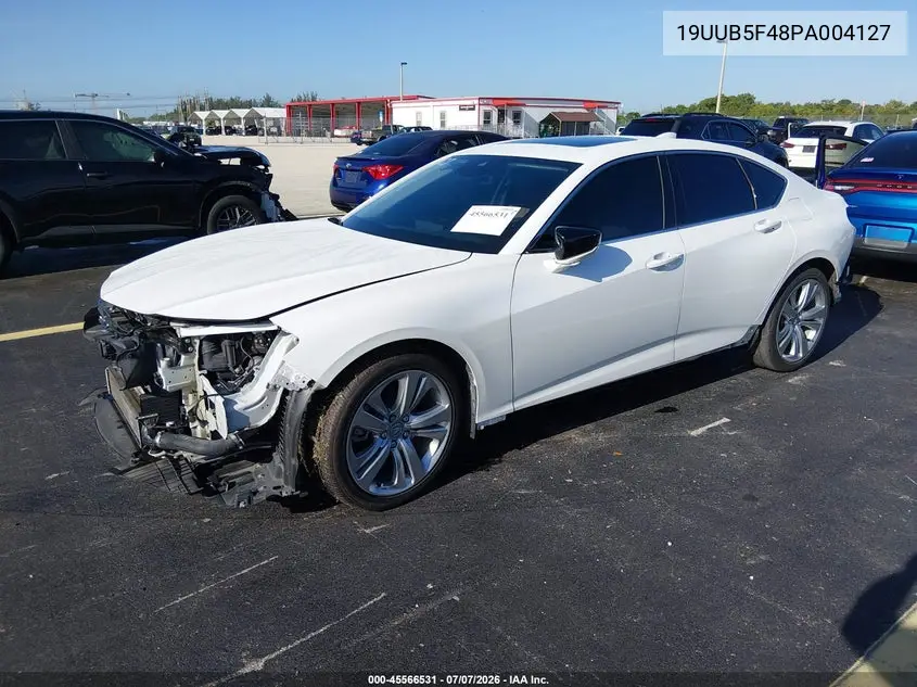 2023 Acura Tlx Technology Package VIN: 19UUB5F48PA004127 Lot: 45566531