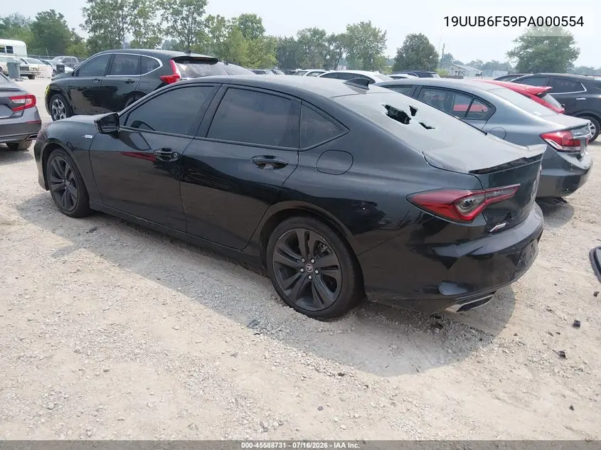 2023 Acura Tlx A-Spec Package VIN: 19UUB6F59PA000554 Lot: 45588731