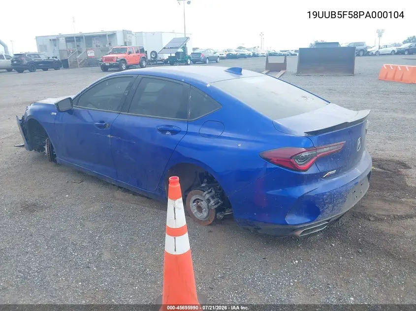 2023 Acura Tlx A-Spec Package VIN: 19UUB5F58PA000104 Lot: 45695990