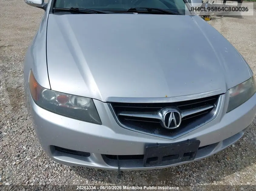 2004 Acura Tsx VIN: JH4CL95864C800036 Lot: 20263334