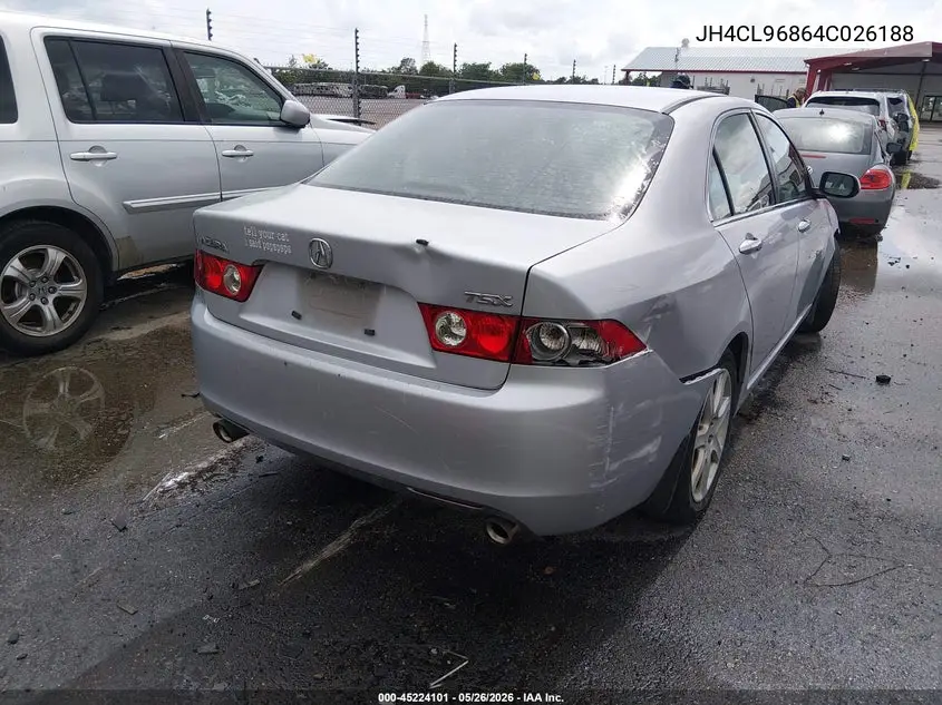 2004 Acura Tsx VIN: JH4CL96864C026188 Lot: 45224101