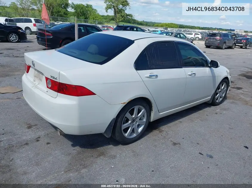 2004 Acura Tsx VIN: JH4CL96834C043708 Lot: 45278192