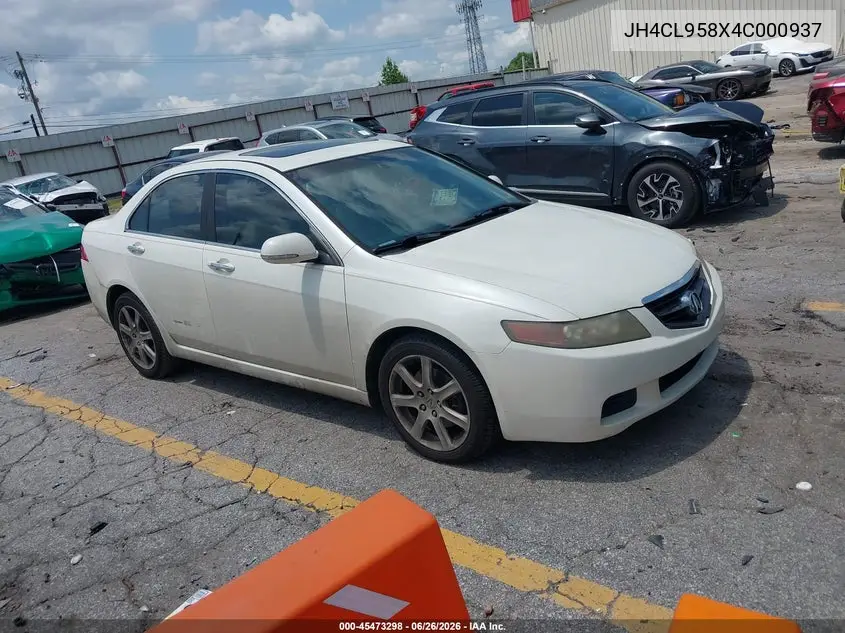 2004 Acura Tsx VIN: JH4CL958X4C000937 Lot: 45473298