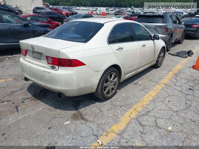 2004 Acura Tsx VIN: JH4CL958X4C000937 Lot: 45473298