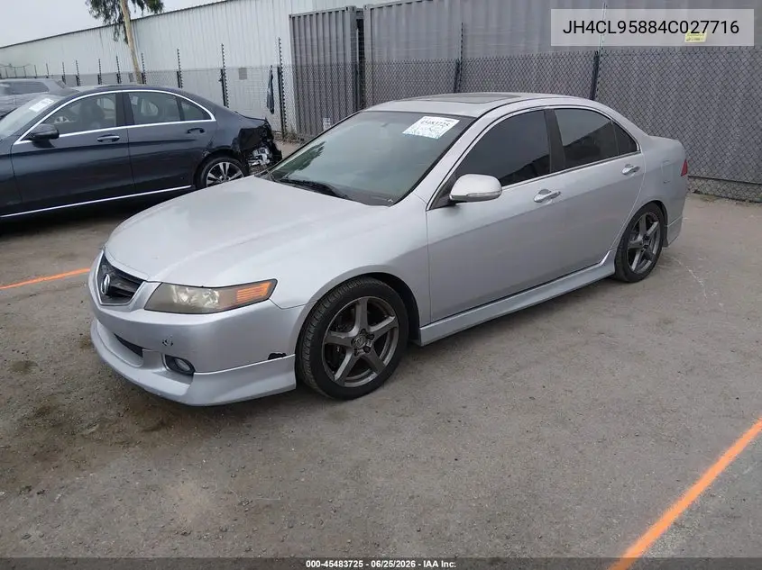 2004 Acura Tsx VIN: JH4CL95884C027716 Lot: 45483725