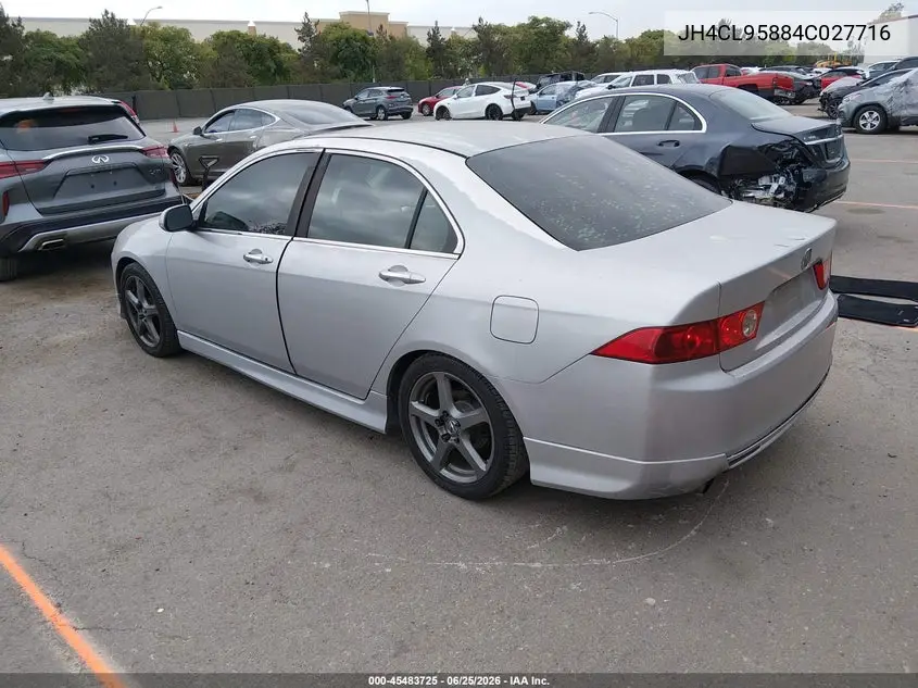 2004 Acura Tsx VIN: JH4CL95884C027716 Lot: 45483725
