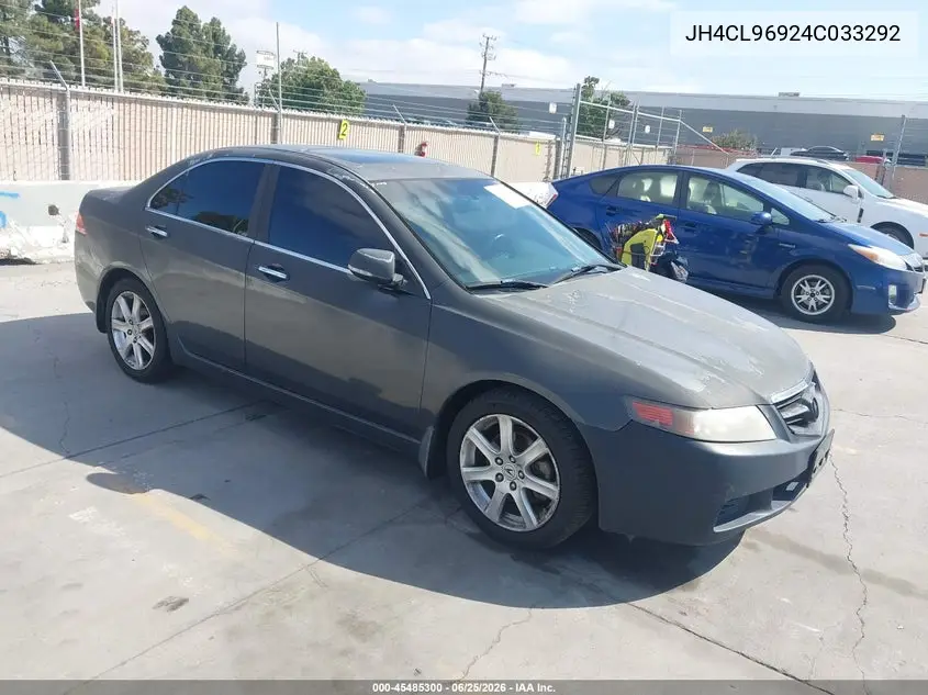 2004 Acura Tsx VIN: JH4CL96924C033292 Lot: 45485300