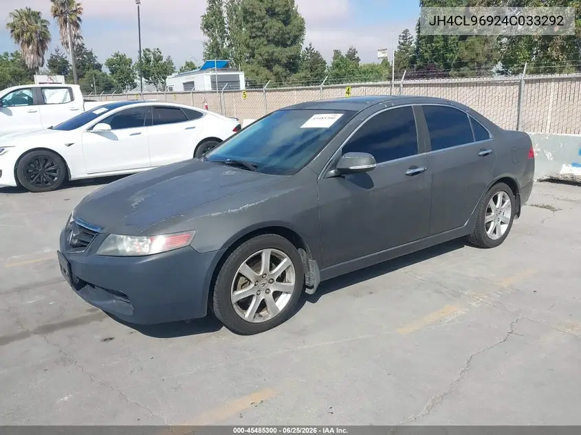 2004 Acura Tsx VIN: JH4CL96924C033292 Lot: 45485300