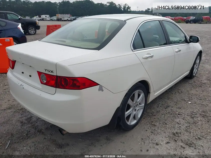2004 Acura Tsx VIN: JH4CL95894C008771 Lot: 45576244