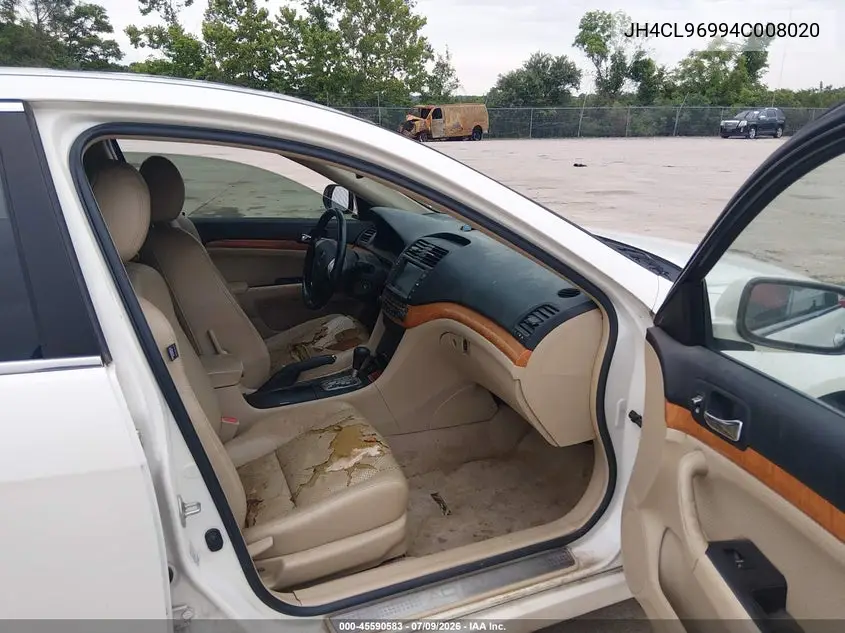 2004 Acura Tsx VIN: JH4CL96994C008020 Lot: 45590583