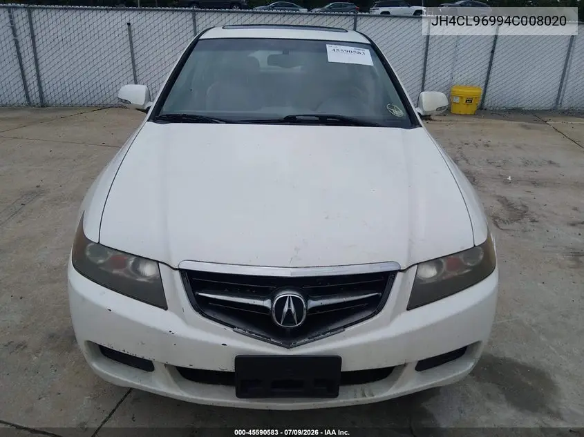 2004 Acura Tsx VIN: JH4CL96994C008020 Lot: 45590583