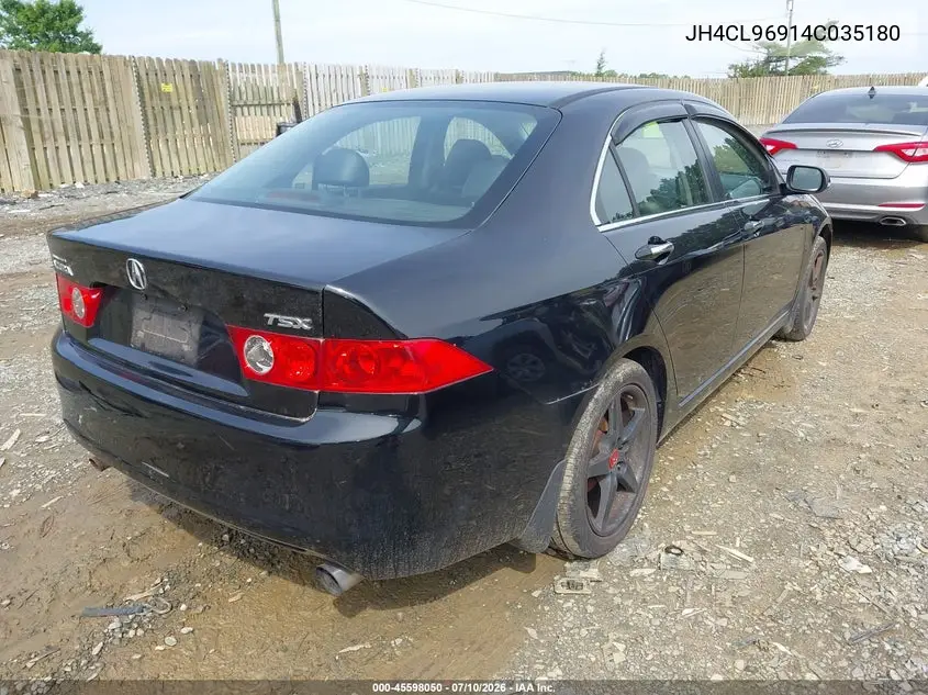 2004 Acura Tsx VIN: JH4CL96914C035180 Lot: 45598050