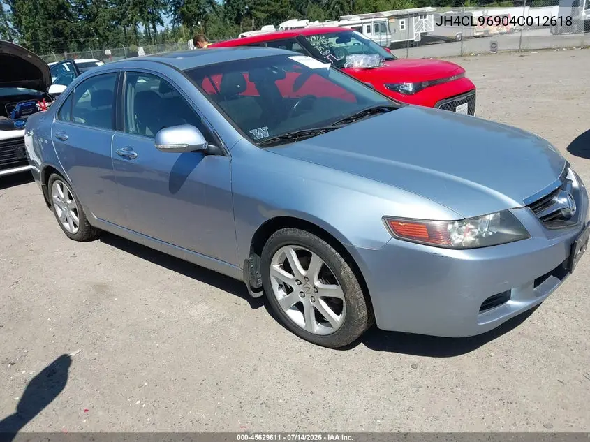 2004 Acura Tsx VIN: JH4CL96904C012618 Lot: 45629611