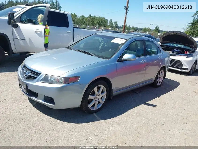 2004 Acura Tsx VIN: JH4CL96904C012618 Lot: 45629611