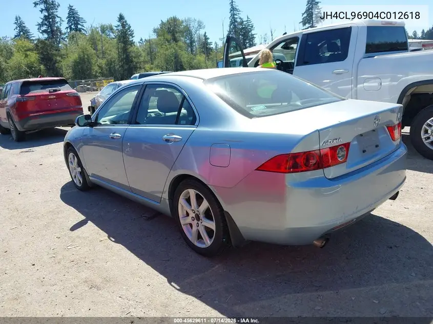 2004 Acura Tsx VIN: JH4CL96904C012618 Lot: 45629611