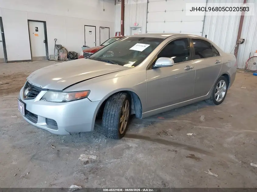 2005 Acura Tsx VIN: JH4CL96805C020503 Lot: 45321636
