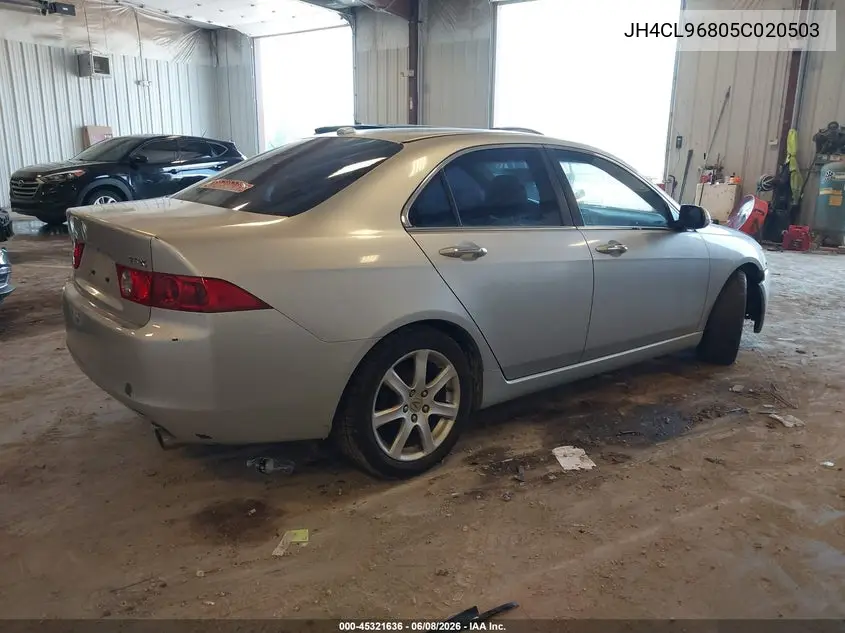 2005 Acura Tsx VIN: JH4CL96805C020503 Lot: 45321636