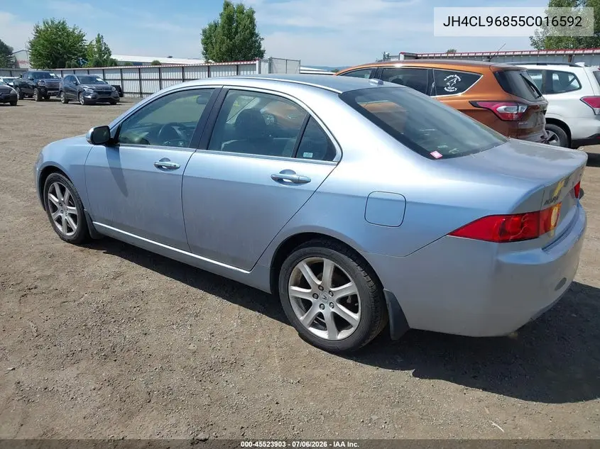 2005 Acura Tsx VIN: JH4CL96855C016592 Lot: 45523903