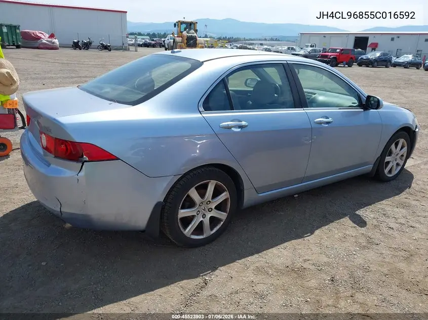 2005 Acura Tsx VIN: JH4CL96855C016592 Lot: 45523903