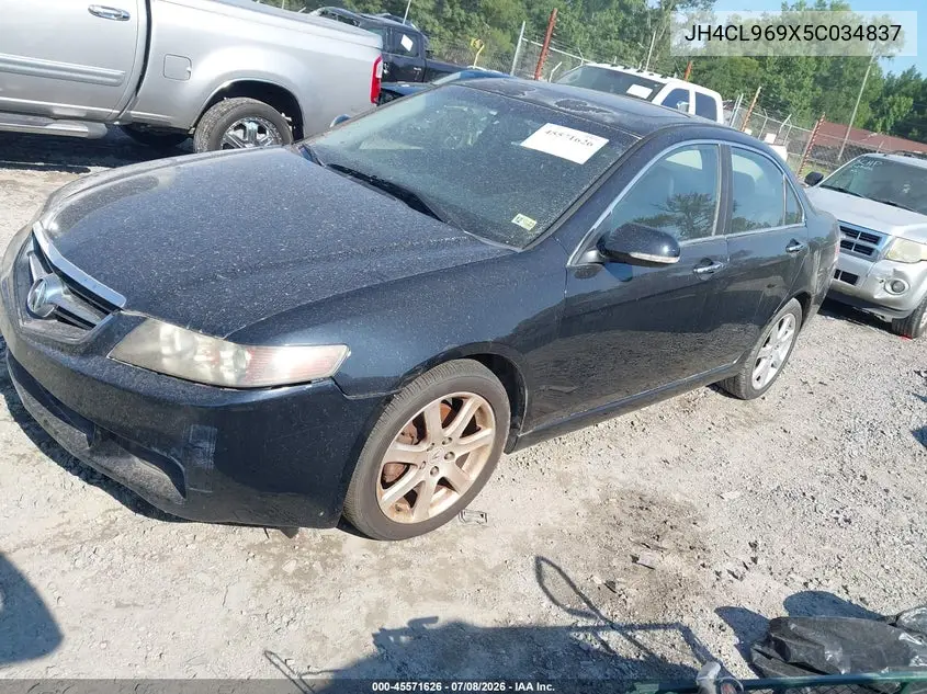 2005 Acura Tsx VIN: JH4CL969X5C034837 Lot: 45571626